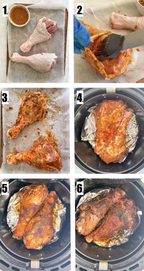 Turkey Legs Recipe, Reheat Turkey, Food Baddie, Roasted Turkey Legs, Turkey Leg Recipes, Air Fryer Turkey, Smoked Turkey Legs, Turkey Leg, Easy Grilled Chicken