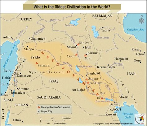 The oldest civilization in the world is the ancient Mesopotamian civilization. Mesopotamia dates back to around the 4th millennium BCE, though its beginnings go back even further, to around 4500 BCE. While there have been plenty of older settlements discovered all around the world, Mesopotamia is the oldest of what is truly considered a civilization. In fact, some of the oldest settlements have been found in Mesopotamia itself. Check website for more. Ancient Egypt Map, Mesopotamian Civilization, Akkadian Empire, Ancient Sumer, Historical Concepts, 6th Grade Classroom, Egypt Map, Ancient Babylon, Middle School Social Studies