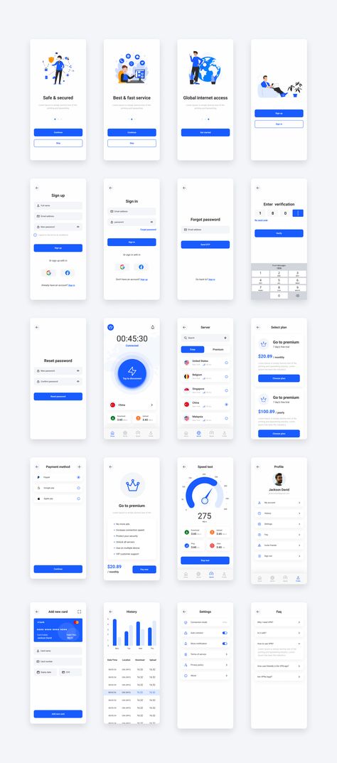 Vpn App, App Ui Ux Design, Mobile App Ui, App Ui Design, Interaction Design, App Ui, Ui Ux Design, Interactive Design, Ux Design