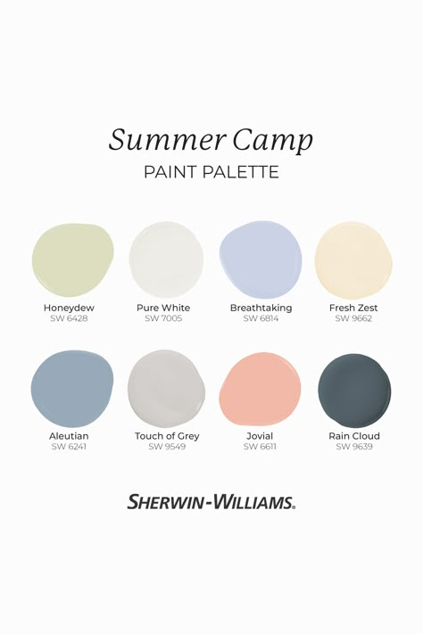 Let your colors shine with this fun-in-the-sun palette from Sherwin-Williams. Save this pin featuring our June Color of the Month, Honeydew SW 6428.
.
WHY WE LOVE IT:
“Honeydew allows us to break the status quo and bring our personalities to life.”
- Sue Wadden, Sherwin-Williams Director of Color Marketing
.
GET THE LOOK:
> Incorporate metallic fixtures
> Choose rounded furniture

STYLING CUES:
> Statement rugs
> Retro furniture

#SherwinWilliams #DIY #Summer #SummerCamp #JoyfulColors #Paint Honeydew Color Palette, June Color Palette, Sun Palette, Rounded Furniture, Statement Rugs, Wall Painting Ideas Creative, Small Bathroom Paint, June Colors, Furniture Styling