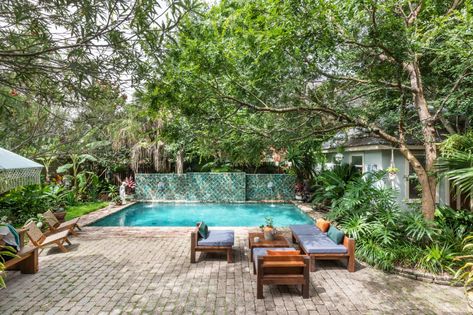 100-Year-Old Spanish Revival New Orleans Renovated House | Apartment Therapy Spanish Revival Exterior, Summer At Home, Spanish Revival Home, Friends Come And Go, Tropical Backyard, Revival Architecture, New Orleans Homes, Spanish Revival, Sacred Places