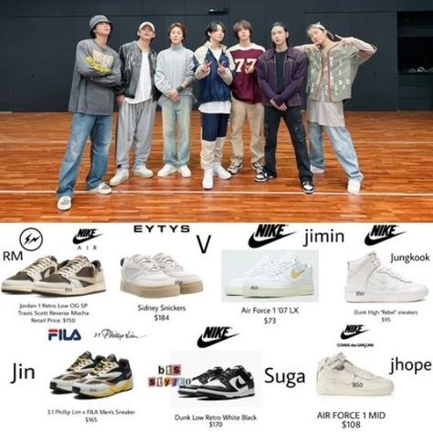 Shoes Kpop Idols Wear, Jungkook Shoes Collection, Taehyung Shoes, Jimin Shoes, Jungkook Outfit Inspired, Jungkook Shoes, Kpop Shoes, Bts Usa, Bts Shoes