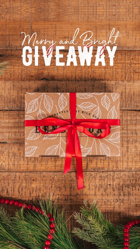 Need a little help getting into the holiday spirit? Enter Bend Soap Company's Merry & Bright Holiday Giveaway and start decking the halls with pure, nourishing, all-natural skincare products! Crafted with love, Bend Soap Co. products will help keep your skin merry and bright all season long. ⛄️ This giveaway comes to a close on Monday, November 23rd at midnight PST, so enter now and come back daily to earn bonus points and increase your chances of being 1 of 3 lucky winners! Holiday Giveaway Ideas, Holiday Giveaway, Christmas Giveaway, Christmas Skincare, Bend Soap Company, Healthy Gift, Holiday Giveaways, Christmas Giveaways, Sweepstakes Giveaways