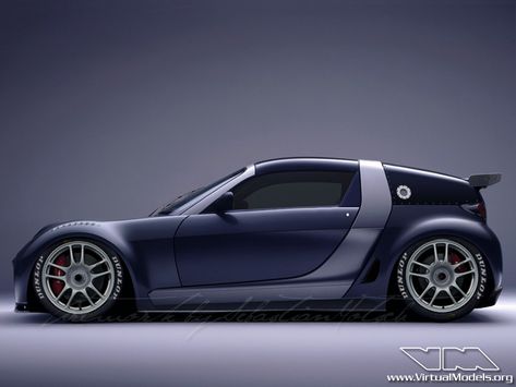 smart roadster | VirtualModels Smart Roadster Racing | photoshop chop © Sebastian ... Smart Car Body Kits, Smart Roadster Coupe, Smart Brabus, Mercedes Smart, Gto Car, Smart Roadster, Stance Cars, Push Bikes, Smart Fortwo