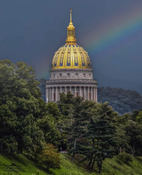 West Virginia State Capitol, Charleston WV ~ Gary Wendell Photography Charleston West Virginia, Apocalypse Aesthetic, Charleston Wv, State Capital, End Of The Rainbow, Virginia State, State Capitals, Capital City, New Adventures