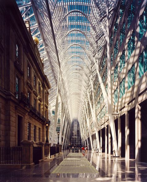 Brookfield Place Toronto, Tower Plan, Brookfield Place, Interior Landscape, Office Tower, Santiago Calatrava, Architectural Interior, Architecture Landmark, Adaptive Reuse