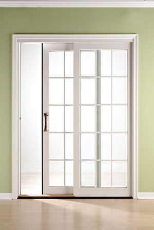 Maybe make the sliding doors look French Sliding Door Window Coverings, Sliding Glass Door Window Treatments, French Door Window Treatments, Sliding Door Window, French Door Windows, Sliding Glass Door Window, Pintu Interior, Sliding Door Window Treatments, Door Window Covering