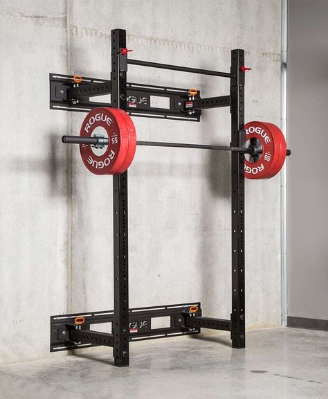 Home Gym Garage, Squat Stands, Diy Home Gym, Reformer Pilates, Gym Room At Home, Rogue Fitness, Fitness Home, Folding Walls, Plate Storage