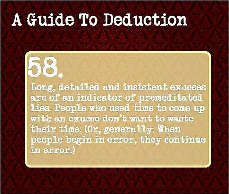 A Guide To Deduction, The Science Of Deduction, Reading Body Language, Physcology Facts, Read People, How To Read People, Word Of Advice, Utila, Book Writing Tips