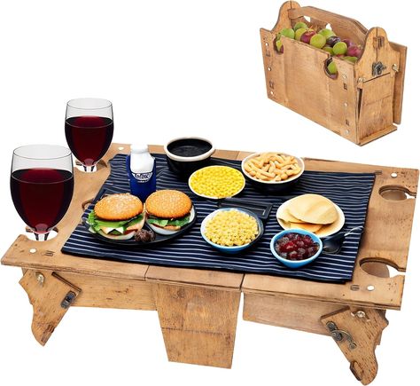 High-quality wood chips are used to make the two-in-one picnic basket, which must be put together. The size of a picnic basket is 11.81x5.91x9.06 inches (30x15x23cm). The size of a folding picnic table is 17.52 by 11.81 by 5.12 inches (44.5x30x13cm). Large capacity storage containers for camping, hiking, picnics, and boating are portable wooden picnic baskets. A happy day on the weekend is spent on the grass with friends or family, savoring toast, excellent jam, and champagne. Vintage Picnic Basket, Folding Picnic Table, Camping Family, Vintage Picnic, Wine Table, Picnic Baskets, Country Vintage, Wood Chips, Family Party