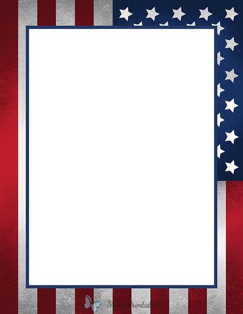 Free Printable Borders, Printable American Flag, American Flag Stencil, Moana Boat, Military Background, America Theme, Stencil Ideas, Page Borders, Copy Paper