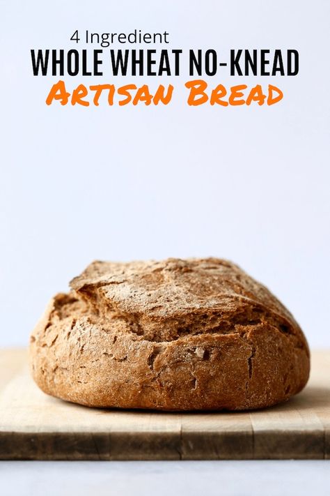 Using just four basic ingredients and minimal hands-on time, you can make freshly baked, whole wheat artisan bread right in the comfort of your own home! #artisanbread #wholewheatartisanbread #nokneadbread #nokneadwholewheatbread via theconscientiouseater.com Whole Wheat Artisan Bread, Artisan Bread Recipe, Quick Vegan Dinner Recipes, Whole Wheat Bagel, Homemade Baked Bread, Dairy Free Cream, Healthy Vegan Breakfast, Artisan Bread Recipes, Sandwich Fillings