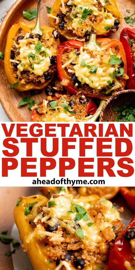 Stuffed Pepper Vegetarian, Stuffed Bell Peppers Vegetarian, Vegetarian Stuffed Bell Peppers, Stuffed Peppers Vegetarian, Vegetarian Stuffed Peppers, Nachos Recipe Easy, Healthy Grains, Nachos Recipe, Peppers Recipes