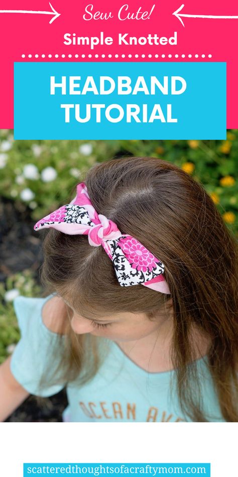 headband tutorial How To Make A Headband, Sew A Headband, Knotted Headband Tutorial, Knotted Headband Diy, Make Headbands, Diy Baby Headbands, Headband Tutorial, Basic Sewing, How To Make Headbands