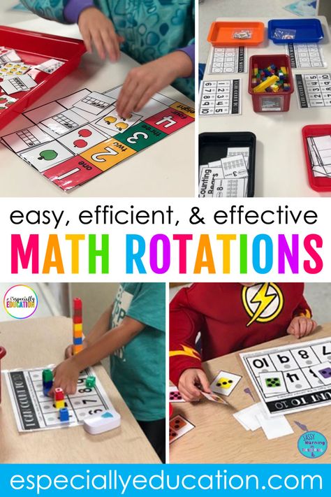 Differentiated instructions and math rotations helps your elementary and kindergarten students grasp number sense. Differentiated math task boxes increase independence. Math Task Boxes, Task Boxes Preschool, Class Meeting, Kindergarten Special Education, Special Education Math, Math Rotations, Prek Classroom, Transitional Kindergarten, Differentiation Math