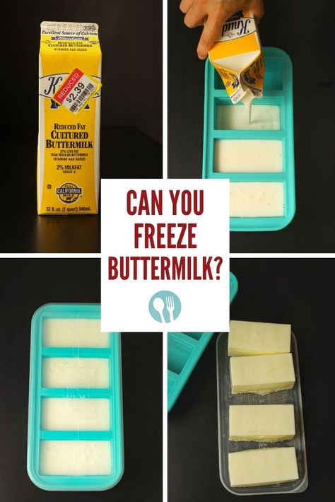 Freeze Buttermilk, Freezing Milk, Freezing Food Guide, Cultured Buttermilk, Large Ice Cube Tray, Buttermilk Ranch Dressing, Buttermilk Cornbread, Buttermilk Dressing, Buttermilk Recipes