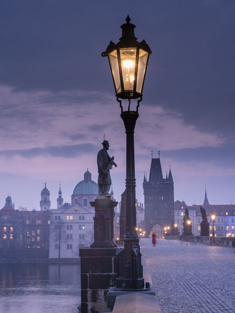 P R A H A Lilac Gray, City At Night, Purple Heather, Prague Czech Republic, Prague Czech, Innsbruck, Street Lamp, Lavender Blue, Dubrovnik