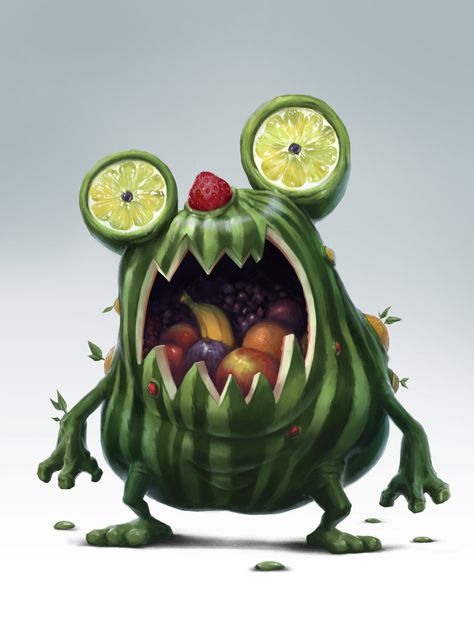 Food Monster Art, 10 Avatars, Mini World, Food Technology, Monster Illustration, Food Science, Casino Theme, Cute Monsters, Monster Art