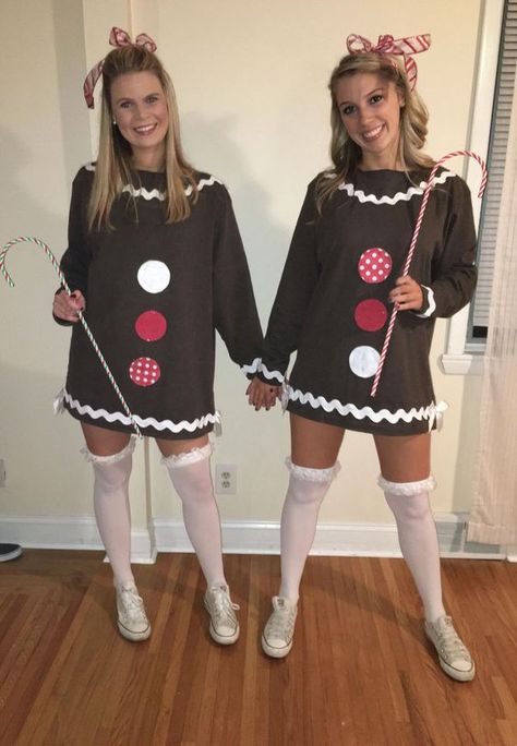 Christmas Candy Costume, Gingerbread Man Costume Women, Gingerbread Diy Costume, Holiday Costume Ideas Christmas, Diy Gingerbread Costume, Gingerbread Costume Diy, Diy Gingerbread Man Costume, Gingerbread Man Halloween Costume, Winter Costume Ideas