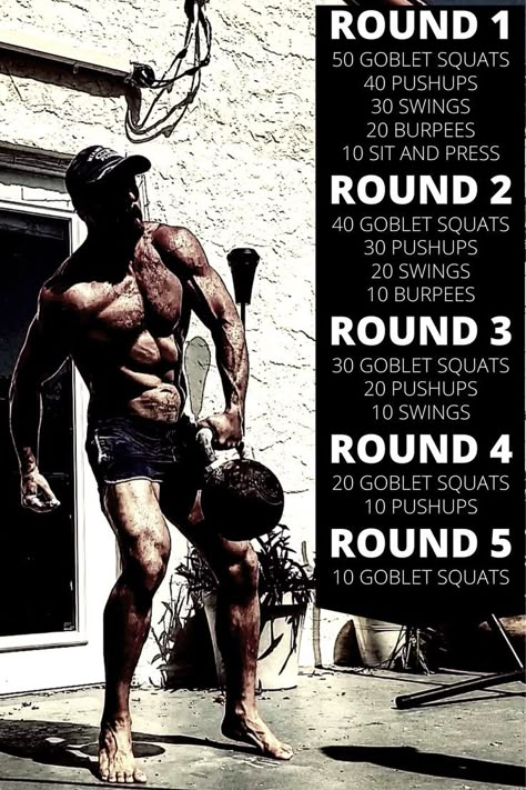 At Home Crossfit Workouts, Kettlebell Circuit Workout, Home Crossfit Workouts, Cardio And Strength Workout, At Home Crossfit, Crossfit Workouts For Beginners, Home Crossfit, Kettlebell Workout Routines, Crossfit Workouts At Home