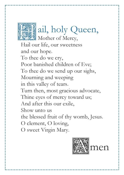 This Digital Prints item by OrateFratresDesigns has 50 favorites from Etsy shoppers. Ships from United States. Listed on 11 Jun, 2024 Hail Holy Queen Prayer, Prayer Cards Printable, Hail Mary Prayer, Hail Holy Queen, Prayers Of Encouragement, Apostles Creed, Spiritual Prayers, Faith Formation, Rosary Prayer