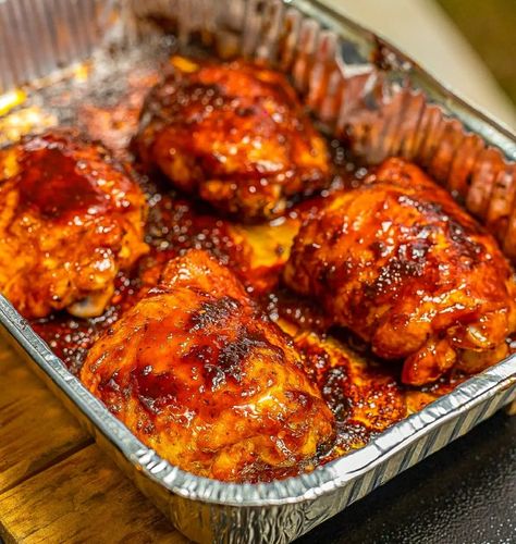 Smoked Boneless Chicken Thighs on a Pellet Grill  - Simply Meat Smoking Smoked Boneless Chicken Thighs, Smoked Chicken Thighs, Chicken Crisps, Bbq Sauce Chicken, Stuffed Chicken Breasts, Honey Bbq Sauce, Cheese Stuffed Chicken, Pellet Grill Recipes, Traeger Recipes