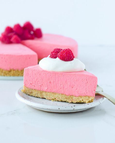 Raspberry Jello Cheesecake (no bake) - Knead Some Sweets Rasberry Deserts Jello, Raspberry Cheesecake Recipes Easy, Sugar Free Jello Cheesecake Recipes, Jello Cheesecake Recipes, Jello No Bake Cheesecake, White Chocolate Raspberry Scones, Trending Desserts, Jelly Cheesecake, Raspberry Jello