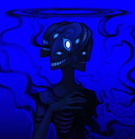 Shapeshifter - A form for every occasion 🫠 - - - - - - - - #darkart #darkartist #surreal #surrealist #dreamlike #trippy #blueart #blue #blueaesthetic #horror #horrorart #characterdesign #monsterdesign #creaturedesign #oc #ocart #shapeshifter #changeling #morph #creature #creatureart Creepy Monster Concept Art, Shapeshifting Aesthetic, Shapeshifter Art, Shapeshifter Aesthetic, Shapeshifter Oc, Eyestrain Art, Creepy Core, Creepy Monster, Horror Artwork