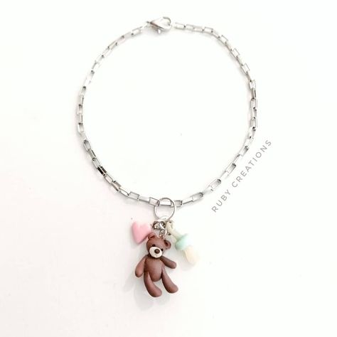 Excited to share this item from my #etsy shop: Teddy bear charm bracelet , Teddy bear jewelry , Teddy bear charm , Teddy bear bracelet , Birthday girl gift idea, Cute teddy miniature Bear Bracelet, Bear Jewelry, Cute Teddy, Cool Necklaces, Birthday Gifts For Girls, Birthday Girl, Cute Jewelry, Handmade Bracelets, Girl Gifts