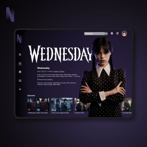 Movie Website Design, Wednesday Netflix Series, Wednesday Design, Interactive Magazine, Fantasy Tv Shows, Movie Website, Disney Fun Facts, Website Ideas, 3 Friends