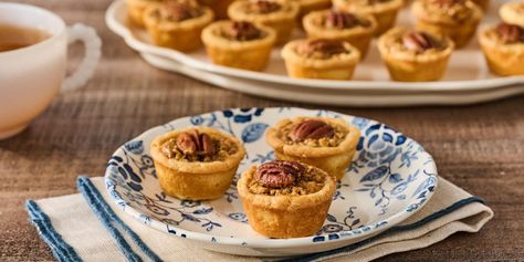 These Tassies Are Like Mini Pecan Pies Pecan Tassie Recipe, Tassies Recipe, Pecan Tassies, Peppermint Sugar Cookies, Butter Sugar Cookies, Pecan Pies, Mini Pecan Pies, Pecan Pie Filling, Mini Pastries