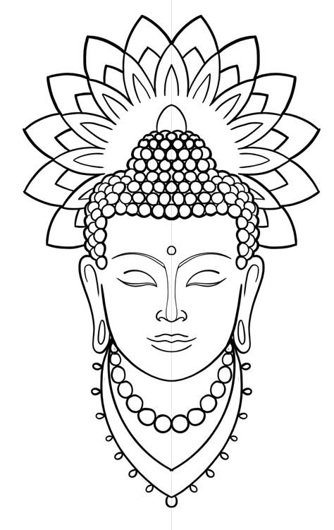 Budha Lippan Art, Buddha Outline Drawing, Buddha Drawing Simple, Buddha Art Drawing Simple, Budda Drawings, Buddha Sketch Drawings, Buddha Draw, Buddha Coloring Pages, Buddha Lippan Art