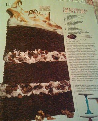 Goodie Goodie Gluten-Free: Cocoa Pebbles Crunch Marshmallow Cake Cocoa Pebbles Cake, Coco Pebbles, Pebbles Cake, Cocoa Pebbles, In Style Magazine, Cocoa Krispies, Marshmallow Cake, Pebbles Cereal, Crunch Recipe