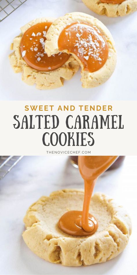 Caramel Cookies Recipes, Desserts Thanksgiving, Salted Caramel Cookies, Popular Cookies, Fall Baking Recipes, Thanksgiving Cookies, Thanksgiving 2020, Soft Sugar, Amazing Desserts