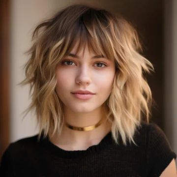 Shaggy Bob With Bangs, Shaggy Lob, Modern Shag Haircut, Shaggy Short Hair, Shaggy Bob, Layered Haircuts For Medium Hair, Shaggy Haircuts, Bob Hairstyles With Bangs, Haircuts For Wavy Hair