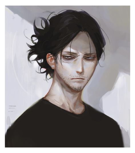 Entry by Simon Love - Pixiv Id 5897809, Boku no Hero Academia, Aizawa Shouta, Stubble, Black Outerwear, Facial Hair Boku No Hero, Black Hair, A Man, The Story, Wattpad, Hair, Black