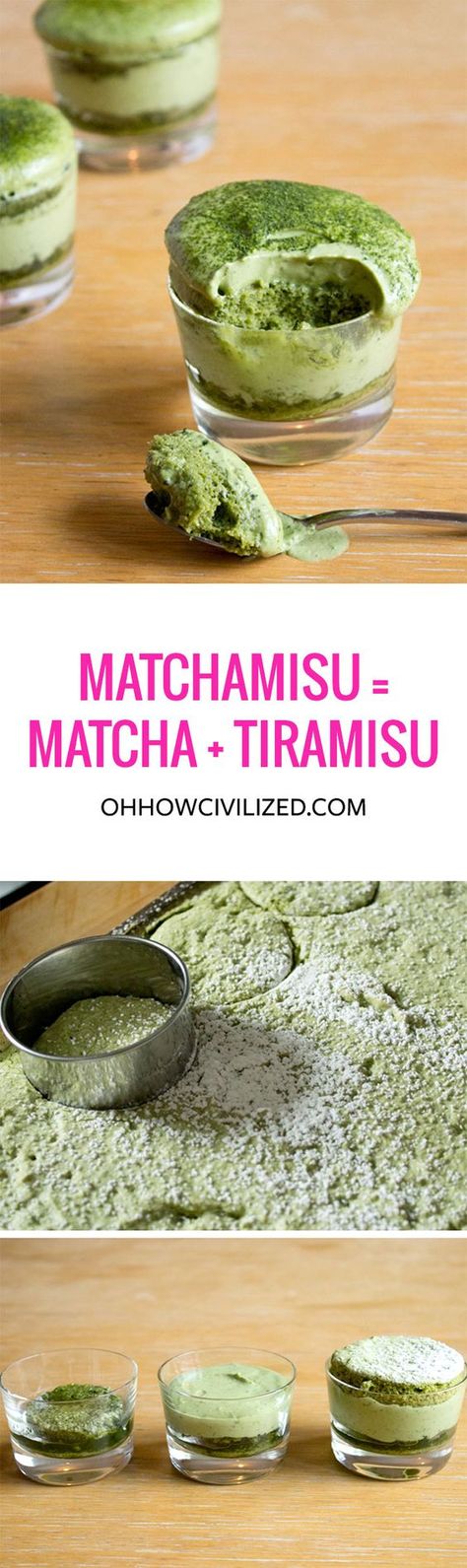 Step-by-Step Recipe: Matchamisu = Matcha (Green Tea) Tiramisu Tea Tiramisu, Matcha Tea Recipes, Green Tea Dessert, Matcha Tiramisu, Matcha Green Tea Recipes, Matcha Dessert, Green Tea Recipes, Matcha Recipe, Unique Tea