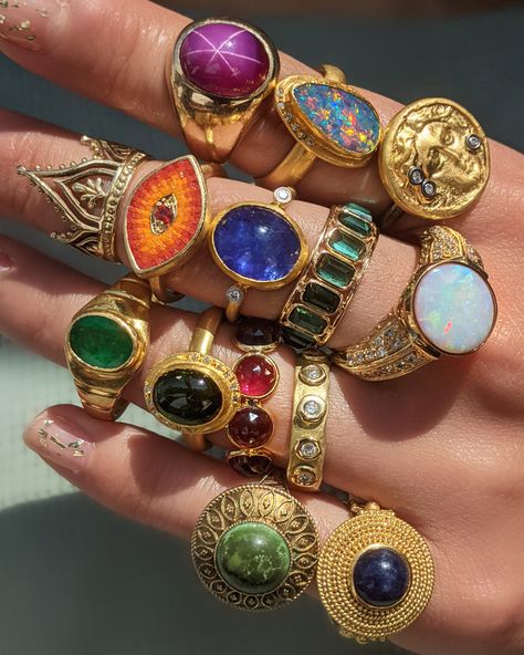 Dope Jewelry Accessories, Indie Jewelry, Estilo Hippie, Dope Jewelry, Funky Jewelry, Jewelry Lookbook, Dream Jewelry, Jewelry Inspo, Pretty Jewellery