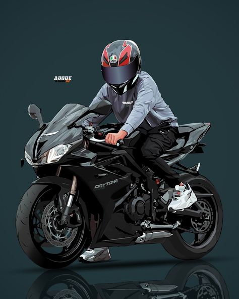 Daytona 675R Daytona 675r, Triumph Bikes, Bike Pictures, Bike Illustration, Bike, Illustrations