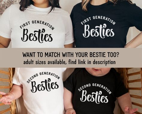 Best Friend Baby Announcement, Best Friend Onesies, Matching Onesies, Cute Onesies, Fun Baby Announcement, Bestie Outfits, Three Best Friends, Baby Friends, Best Friend Outfits