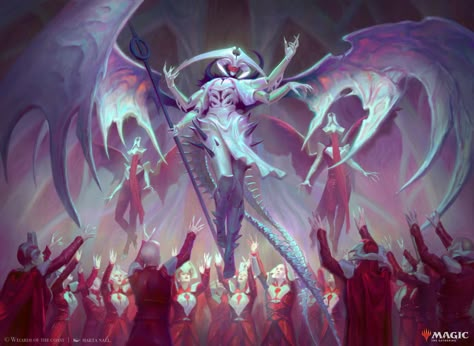 ArtStation - Atraxa, Grand Unifier - Phyrexia: All Will Be One Magic: The Gathering, Angel Demon, Mtg Art, Alien Concept Art, Monster Concept Art, Demon Art, Matte Painting, Magic Art, Wizards Of The Coast