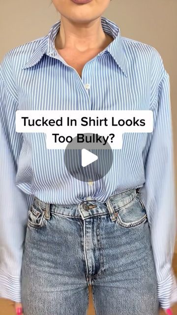 Kristina Kacheeva on Instagram: "The Best Way To Tuck In A Button Down Shirt 😍#stylehack #fashionhack #stylehacks #fashionhacks #clothinghacks #girltips #girlhacks #buttondown #hack #hacks #lifehack #lifehacks #fashionforyou #styling #styletips #styletip #fashiongram #howto #howtostyle #americanstyle #personalstylist #buttondownshirt #ootdgals #ootdmagazine #ootdsubmit #fashion #reelsinstagram" Ways To Tuck In A Shirt, How To Tuck A Button Down Shirt, Button Down Shirt Hacks, Outfit Tricks, Clothes Hacks, Shirt Hacks, Ffa, Easy Trendy Outfits, Girl Tips