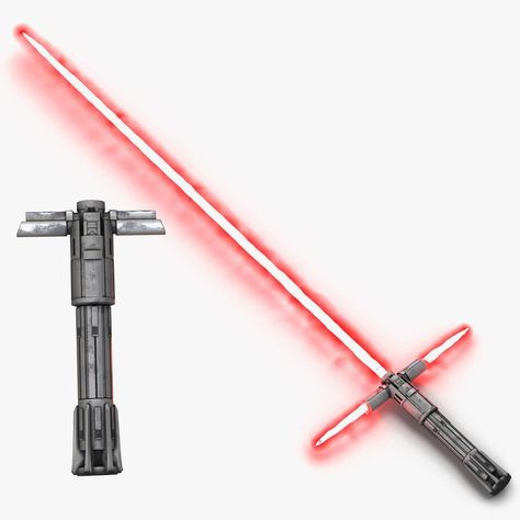 Kylo Lightsaber Tattoo, Lightsaber Drawing, Lightsaber Tattoo, Kylo Ren Costumes, Kylo Ren Lightsaber, Star Wars Sith Lords, Star Wars Sith, Real Model, 3ds Max Models