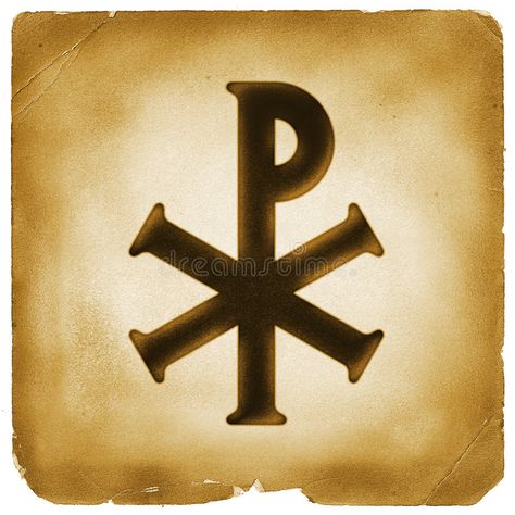 Christian Signs, Chi Rho, Sign Illustration, Stock Photography Free, Old Paper, Ancient Greek, Powerful Women, Paper Stock, Stock Illustration