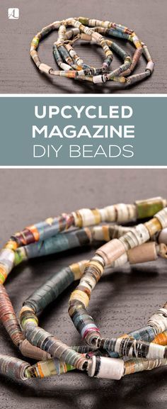 Magazine Beads Diy, Magazine Paper Beads, Recycled Magazine Crafts Rolled Paper, Paper Bead Bracelets Ideas, Magazine Recycle Projects, How To Make Paper Beads, Diy Jewelry From Recycled Materials, Magazine Paper Crafts, Paper Beads Jewelry