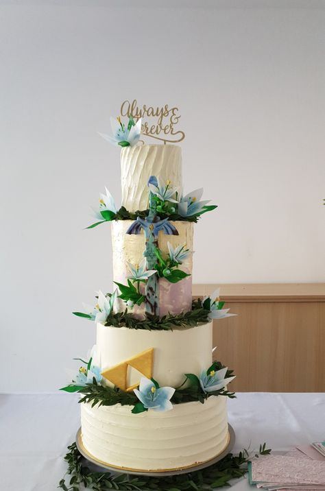 Silent Princess Wedding Cake by stasia_wegner - http://cakesdecor.com/cakes/335111-silent-princess-wedding-cake Princess Wedding Cake, Gamer Wedding Cake, Princess Wedding Cakes, Zelda Cake, Silent Princess, Zelda Wedding, Wedding Cake Options, Gamer Wedding, Nerd Wedding