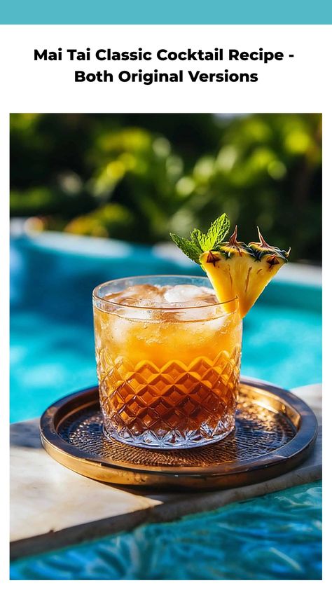 Discover the authentic Mai Tai recipe variations here! Unveil the classic versions that differ from what you usually find in bars. Elevate your cocktail game with these original concoctions straight from the past. Get ready to impress your friends at your next gathering! Mai Tai Cocktail Recipes, Pumpkin Spice Cocktail, Mai Tai Recipe, Mai Tai Cocktail, Party Food Bar, Types Of Cocktails, Rum Recipes, Recipe Drawing, Classic Cocktail Recipes