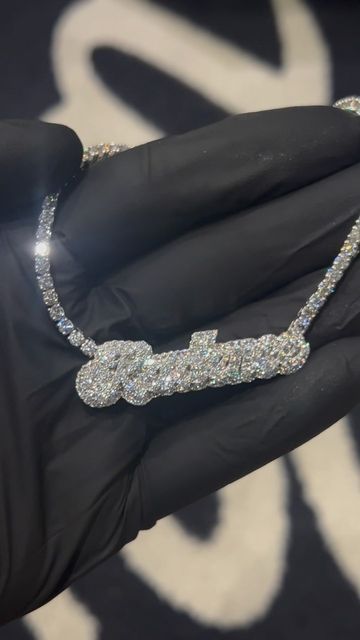 Eliantte & Co on Instagram: "Custom diamond Kadence pendant with tennis chain. 💎 #shouldawenttoelliot" Tennis Chain With Pendant, Eliantte Jewelry, Vvs Diamond Chain, Makeup Phone Case, Spoiled Girl, Chains Aesthetic, Diamond Chains, Expensive Jewelry Luxury, Vvs Diamond