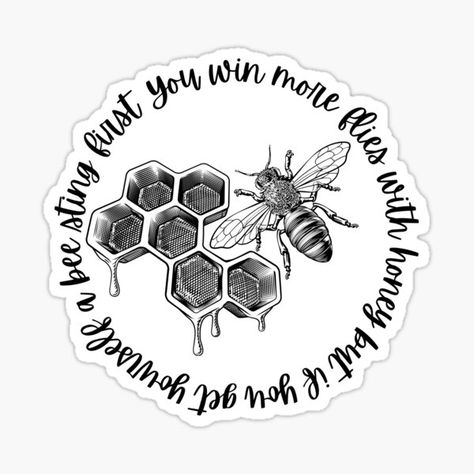 Georgia Quotes, Bee Sting, Sticker Design, Georgia, Vinyl Decal Stickers, Independent Artist, Bee, Unique Designs, Embroidery