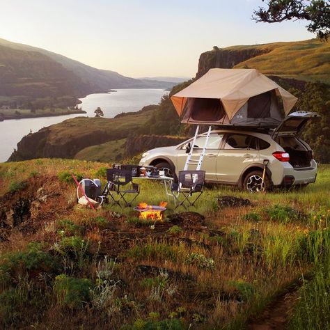 Outback Camping, Nature Living, Auto Camping, Motorcycle Camping Gear, Hors Route, Motorcycle Camping, Roof Tent, Subaru Crosstrek, Top Tents